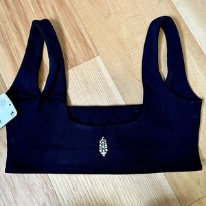 Free People Modern Mini Sports Bra - Black - Small - tags still on